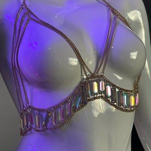 Exotic dancer outfits/ rave wear festival outfits body jewelry